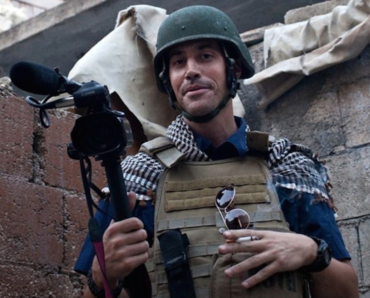 MURDERED. A picture taken on November 5, 2012 in Aleppo, Syria, shows US freelance reporter James Foley. Nicole Tung/AFP