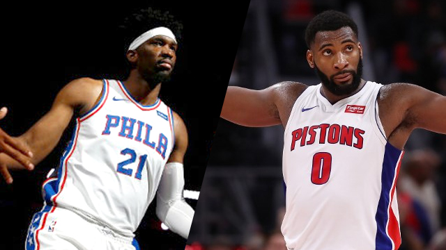 BATTLING BIG MEN. Philadelphia's Joel Embiid (left) and Detroit's Andre Drummond took the tension to Twitter. File photos by Jamie Squire/Getty Images/AFP (Embiid) and Photo by Gregory Shamus/Getty Images/AFP (Drummond)   