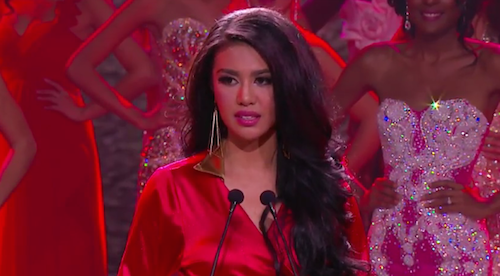 Ariska Putri Pertiwi makes it to the top 10 of the pageant. 