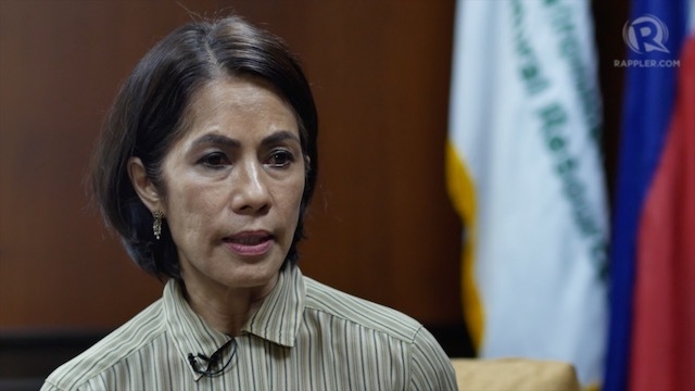 MINERS' FOE? Environment Secretary Gina Lopez has earned the ire of the mining industry over the sudden closures of some operations. File Photo/Rappler  