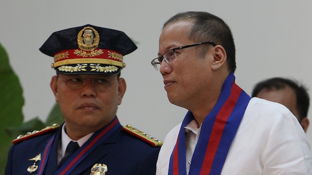 PNP Chief Alan Purisima (L) chats with President Benigno Aquino III on Tuesday, Dec. 18, 2012. File photo by Robert Viñas / Malacañang Photo Bureau  