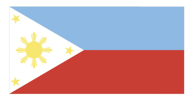 1985-1986. On the last year of former president Ferdinand Marcos, the Philippine flag has a shade of sky blue on top. Image from Malacañang 