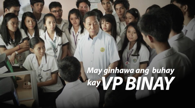 EMBATTLED UNIVERSITY. The services of the controversial University of Makati (UMak) are featured on Binay's ad on education. UMak was the subject of Senate hearings as the VP has a nominal share in the College of Nursing. Screenshot of Binay ad    