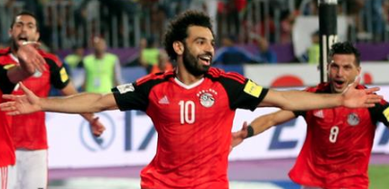 Pemain Mesir Mohamed Salah membawa negaranya ke Piala Dunia 2018. Foto diambil dari @CAF_Online/twitter 