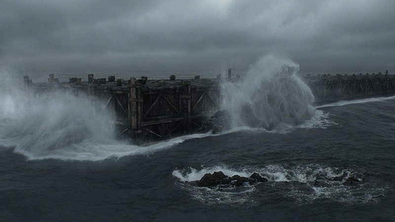 OVERCAST. The world of 'Noah' is dark and forbidding