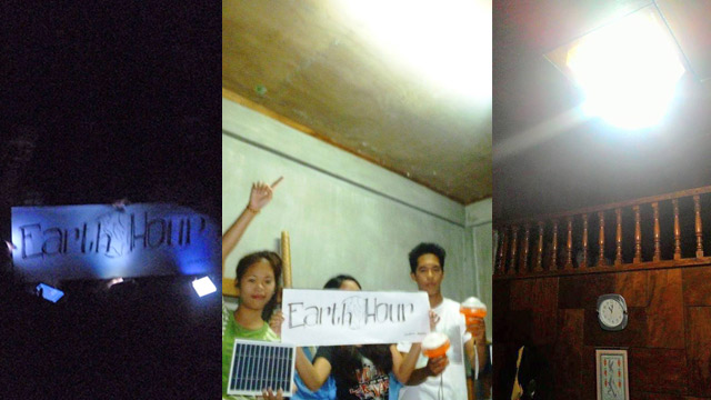 LIGHTS ON. Sibuyan Island residents switch on their lights during the Earth Hour to showcase their clean source of energy. Photos by Rodne Galicha 