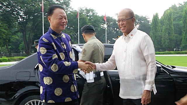 CAMP AGUINALDO VISIT. Chinese Ambassador to the Philippines Zhao Jianhua is in Camp Aguinaldo on October 5 to hand over Chinese assault rifles 