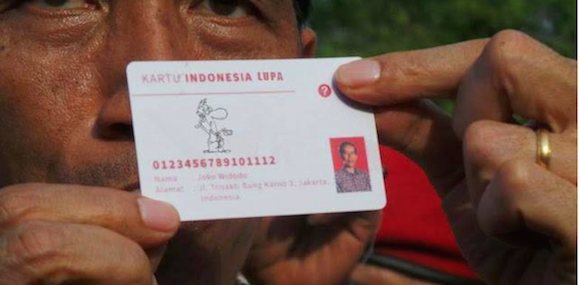 Kartu Indonesia Lupa yang beredar di dunia maya. 