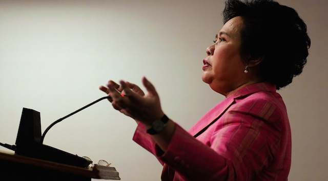 FEMALE PRESIDENT IN 2016? Miriam Santiago believes the next president of the Philippines should be a woman. File photo from Santiago's official website