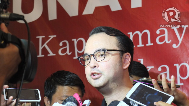 VICE PRESIDENT. Senator Alan Peter Cayetano declares he is running for vice president. Photo by Pia Ranada/Rappler 