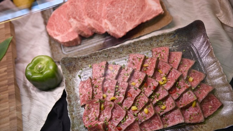 PREMIUM BEEF. Japanese wagyu matured beef is known for its melt-in-your-mouth texture, thanks to the special treatment given by Japanese herders to their cows. Photo by MARTIN BUREAU/AFP 