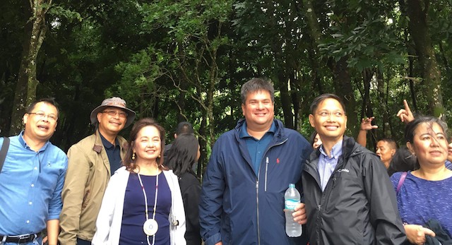 TREK. Outgoing Speaker Gloria Arroyo (3rd,left) at the Northern Negros Natural Park in Negros Occidental on June 28, 2019, with local officials. Photo by Marchel Espina 