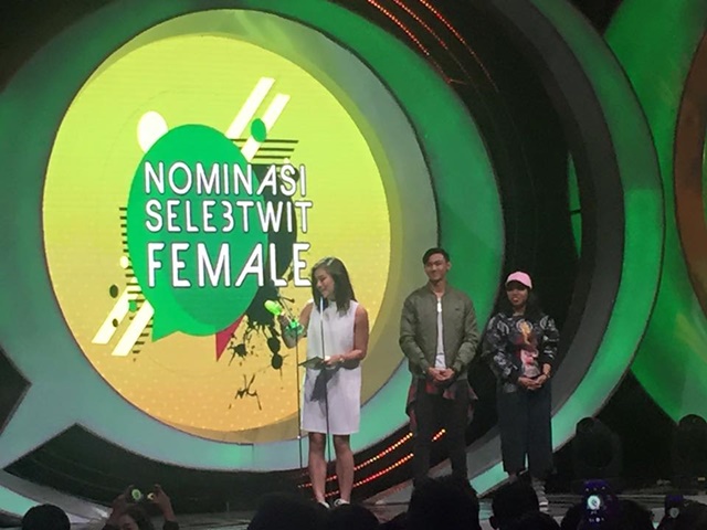 DAFTAR PEMENANG. Penyanyi Agnes Monica ketika menerima penghargaan sebagai Selebtwit Female. Agnes juga memboyong penghargaan Socmed Star of the Year. Foto dari akun Facebook RCTI. 
