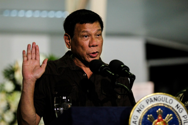 SLAMMING UN. Philippine President Rodrigo Duterte criticizes the United Nations for backing a 'stupid proposition' against illegal drugs. File photo by Simeon Celi/PPD  