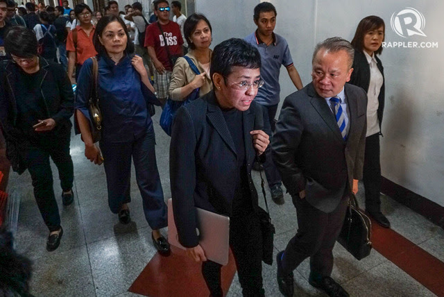 CYBER LIBEL. Rappler CEO and executive editor Maria Ressa leaves the Manila RTC courthouse after attending a cyber libel case hearing on December 16, 2019. File photo by Lito Borras/ Rappler 