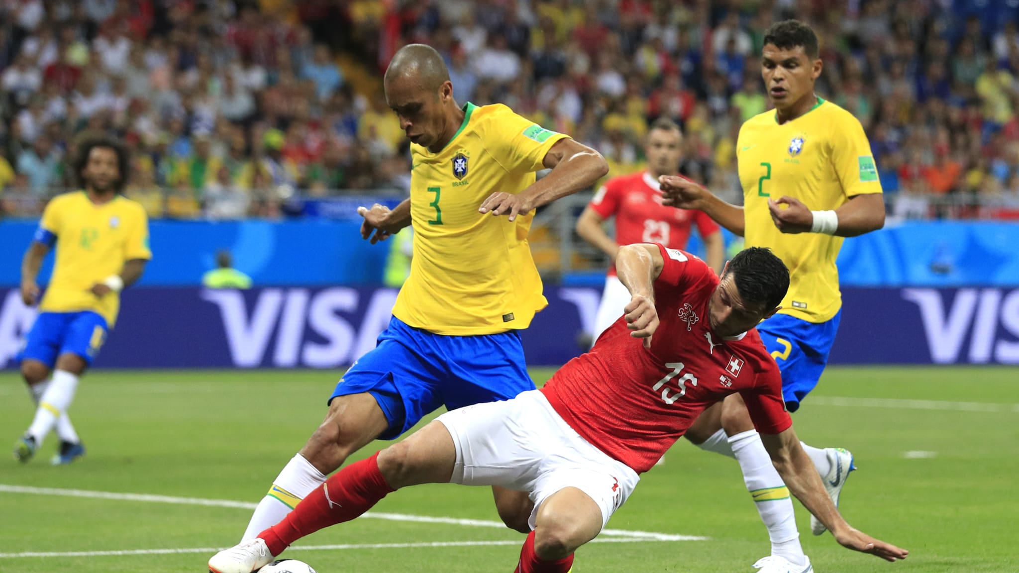 SERI. Pertarungan Brasil melawan Swiss berakhir seri di Rostov Arena, Rostov-on-Don, Rusia. Foto dari FIFA.com 
