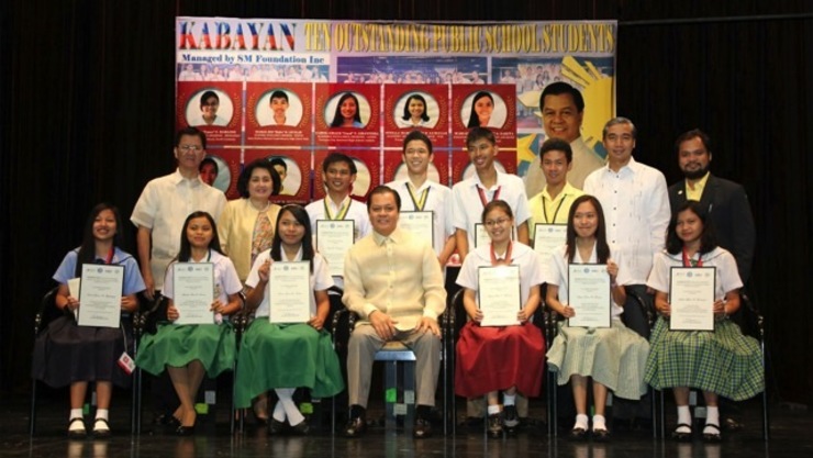 TOPS 2013. Kabayan Ten Outstanding Public School Students of the Philippines (TOPS) awardees