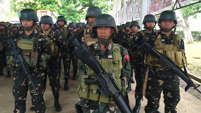 File photo of Filipino soldiers in Sulu    