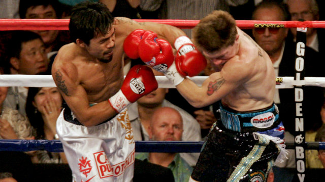 Manny Pacquiao hasn't fought at junior welterweight since his 2009 destruction of Ricky Hatton. File photo by Louie Traub/EPA 