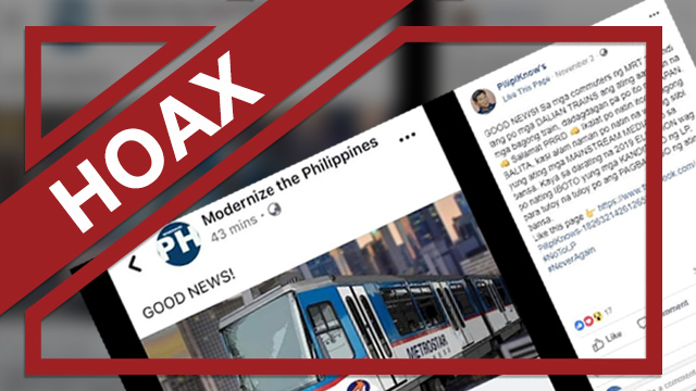 Both the Facebook page Pilipiknow's and blog taxial.com misinterpreted the news report on the Japan-funded rehabilitation of MRT3 which will be signed on November 7. 
