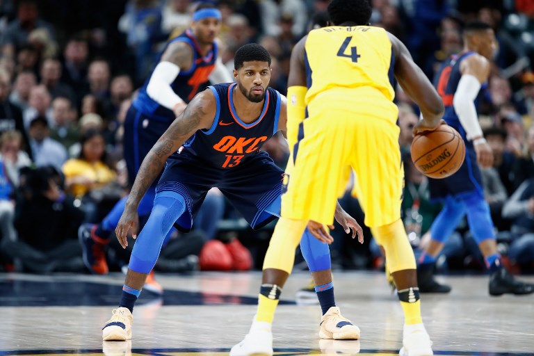 IN PURSUIT. Paul George aims to win a ring with the Oklahoma City Thunder. File photo by Andy Lyons/Getty Images/AFP 