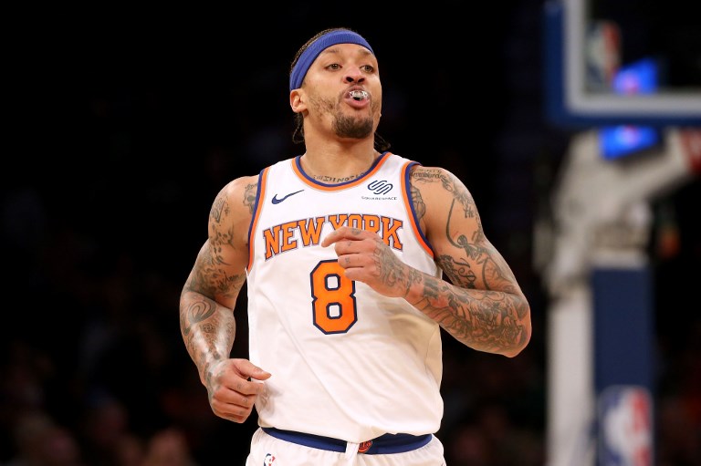 BALLING OUT. It isn't often that you'll see The Garden erupt in "MVP" chants for Michael Beasley, but his 32-point explosion to defeat the Celtics gave Knicks fans something to cheer about. Photo by Abbie Parr/Getty Images/AFP 
