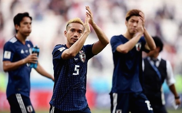LOLOS. Timnas Jepang lolos ke babak knock out berkat aturan poin fair play FIFA. Foto instagram @rafaelvillegasmaillo 
