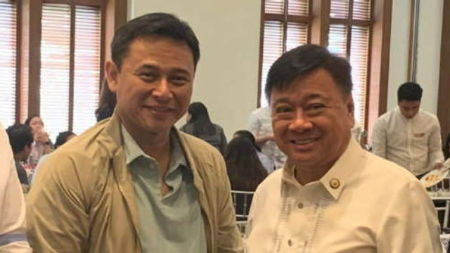 CLOSED DOOR MEETING. Senate finance committee chair Juan Edgardo Angara and House appropriations committee chair Isidro Ungab will meet to discuss the proposed 2020 budget on December 3, 2019. Photo from Ungab's Facebook page  