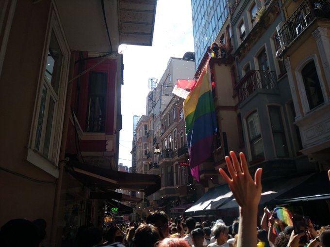 MARCH. People take part of the Pride March in Istanbul. Photo from University of Kadin Kolektifi  