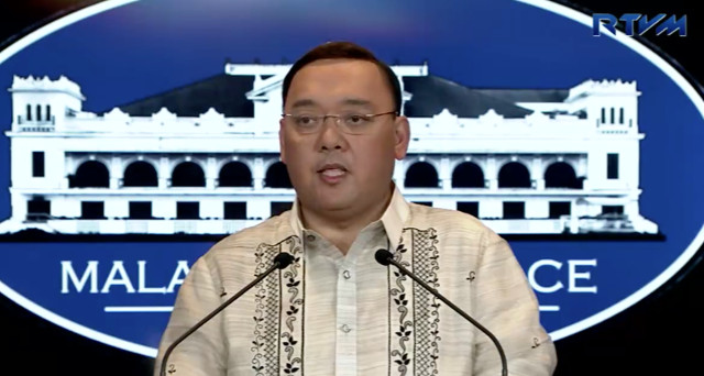 MESSAGING. Presidential Spokesman Harry Roque holds a press briefing. RTVM screenshot 