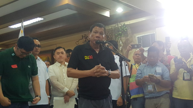 WARNING TO MABILOG. President Rodrigo Duterte says Iloilo City Mayor Jed Mabilog should cut his drug connections or face consequences. Photo by Pia Ranada/Rappler  
