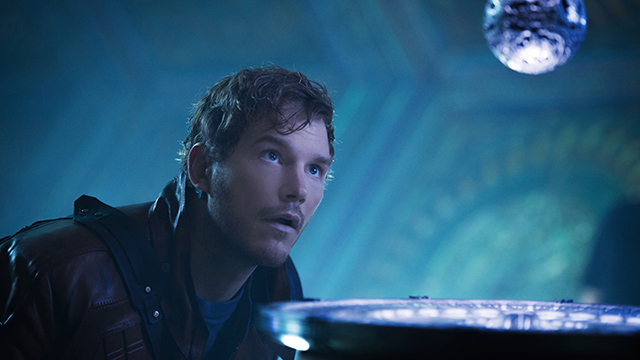 CHRIS PRATT. Peter Quill in a scene in 'Guardians of the Galaxy.' Photo from Walt Disney Studios