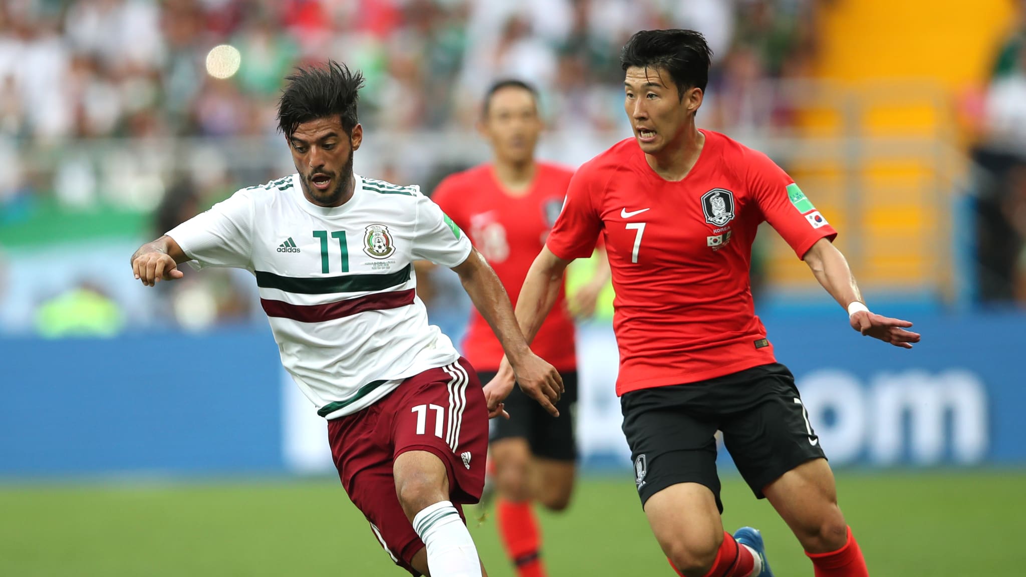MENANG. Di pertandingan grup F, Meksiko berhasil unggul dari Korea Selatan. Foto dari FIFA.com 