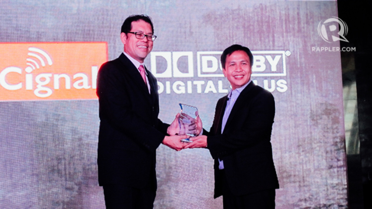 A STRONG PARTNERSHIP. Dolby Laboratories Regional Director for Southeast Asia Leong Yan-Yoong and Cignal TV’s Vice President and Marketing Head Guido Zaballero