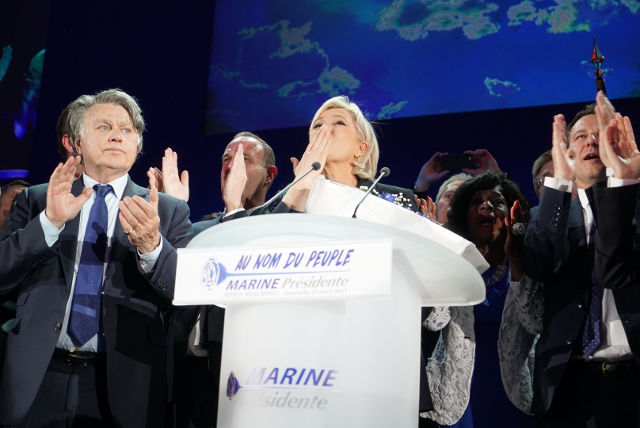 LE PEN. Photo of Marine Le Pen from Twitter. 