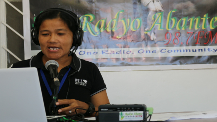 BACK ON THE AIRWAVES. Jazmin Bonifacio finds more meaning in her new radio program. All photos by Leoniza Morales