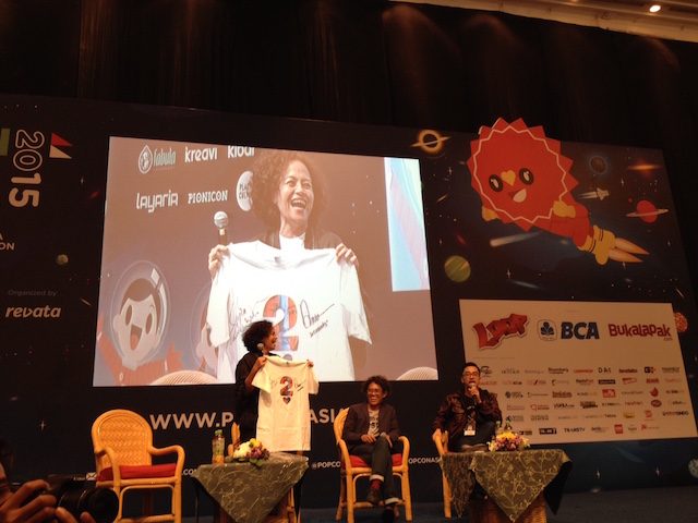 AADC 2. Mira Lesmana, penulis dan produser film AADC membocorkan informasi terkait sekuel film tersebut dalam panel presentasi Popcon Asia, Sabtu, 8 Agustus 2015. Foto oleh Shinta Setiawan/Rappler 