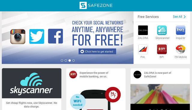 SAFEZONE. Screen shot from Safezone.ph 