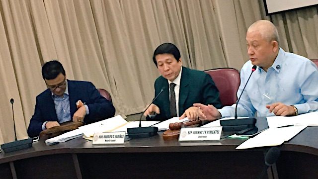 TOBACCO MISUSE. Lawmakers, led by Ilocos Norte 1st District Representative Rodolfo Fariñas Jr, probe alleged misuse of tobacco funds in his home province. Rappler photo 