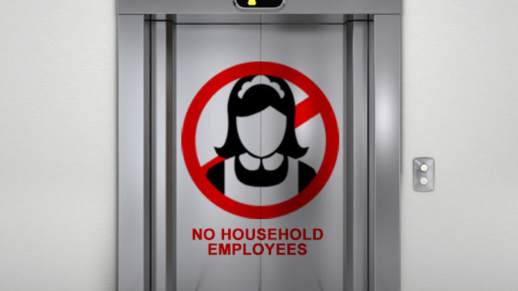 When condo policy bans drivers, maids from 'normal' elevators