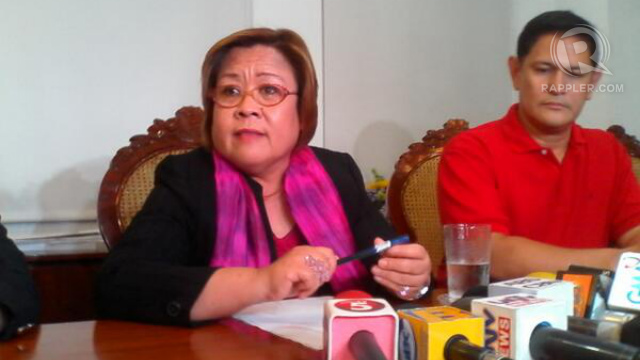 TRUST ME. Justice Secretary Leila de Lima appeals for the public's trust in the vetting of Janet Napoles' testimony. File photo by Buena Bernal/Rappler