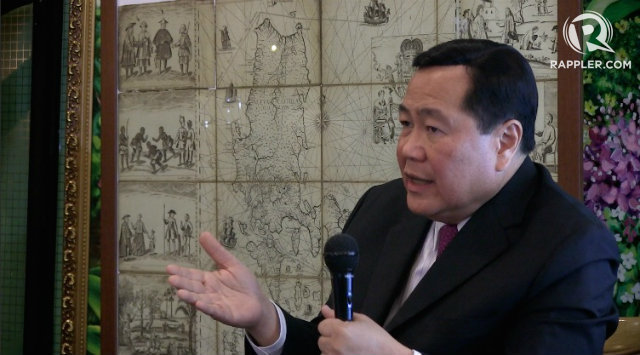 'SAVING FACE.' Philippine Supreme Court Senior Associate Justice Antonio Carpio says Beijing cannot afford to defy an international ruling on the South China Sea arbitration case. Photo by Ayee Macaraig/Rappler 