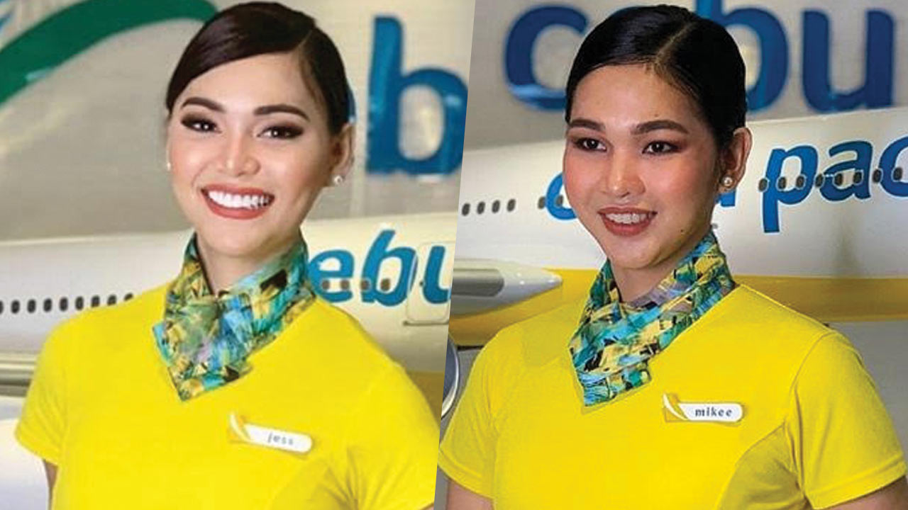  EQUALITY WINS. Jess Labares (left) and Mikee Vitug (right) make history as the Philippines' first trans woman flight attendants. Photos from Jess Labares' and Mikee Vitug's Facebook pages