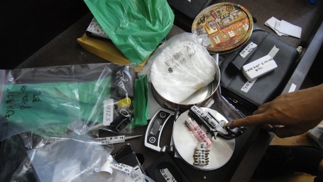 BUST. Police seize P2-B worth of drugs at Subic port. File photo by AFP 