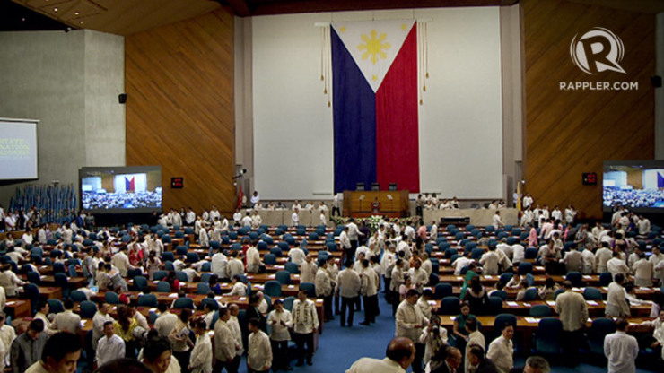 SONA 2014. Members of the 16th Congress converge at the Batasang Pambansa for President Aquino's 5th SONA. Photo by Rappler