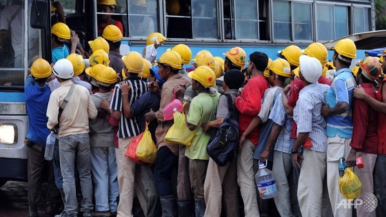 BLEAK FUTURE. The ASEAN has long vowed to protect the rights of migrant workers in the region but the inclusion of undocumented workers continue to be controversial to date. File photo by Saeed Khan/AFP  