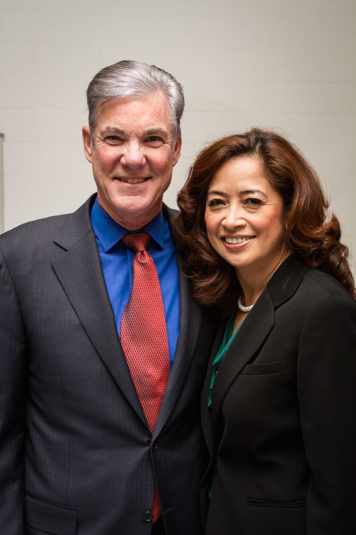 Mae Cendaña Torlakson is following in the footsteps of husband Schools Supe. Tom Torlakson, in her bid be the first FilAm woman elected to the California State Legislature.
Photo courtesy Torlakson campaign