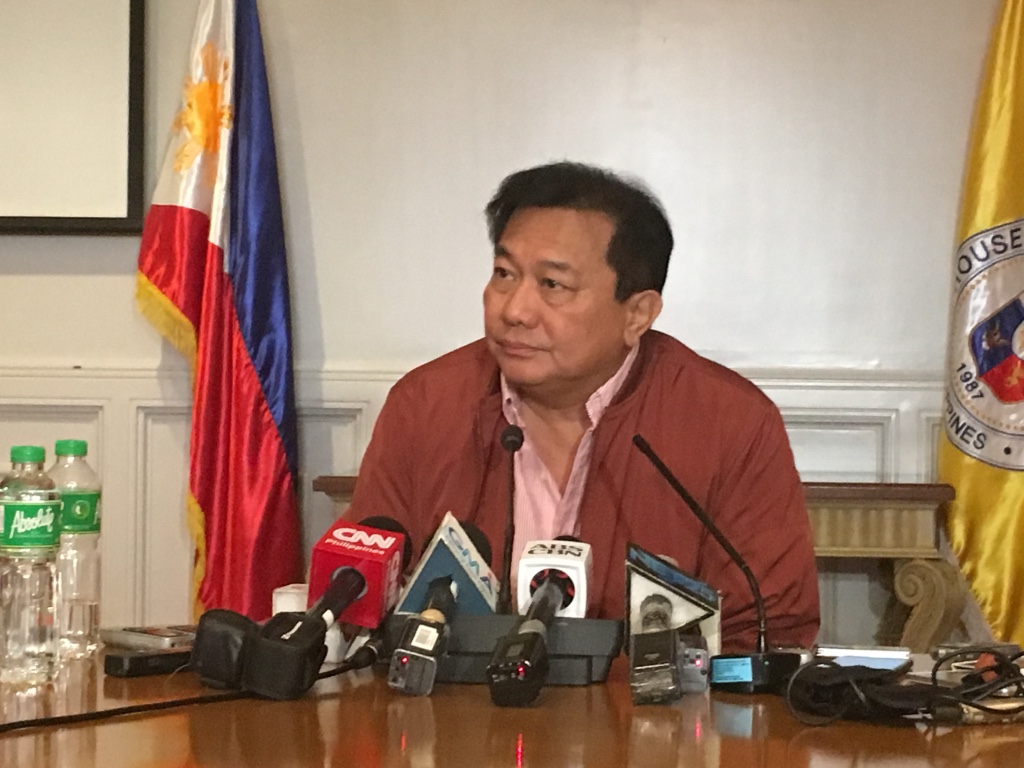PLUNDER REMOVED. Speaker Pantaleon Alvarez says plunder is among the crimes congressmen agreed to remove under the death penalty bill. Photo by Mara Cepeda/Rappler 