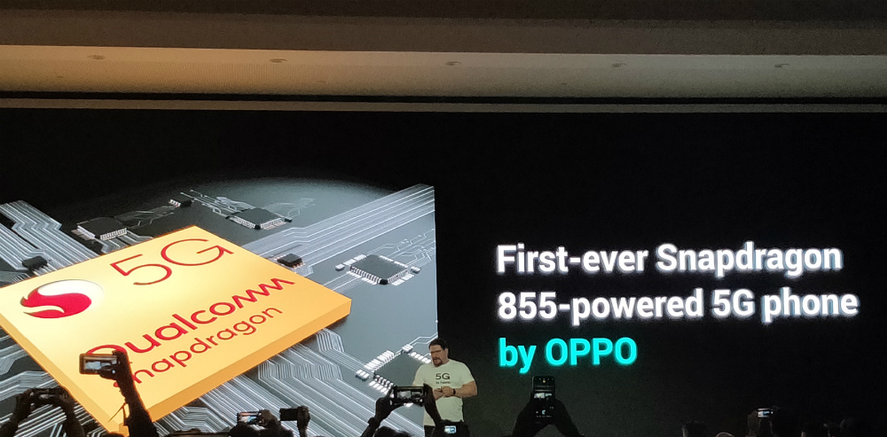QUALCOMM. Cristiano Amon, president of Qualcomm, announces that OPPO's 5G phone is the first-ever 5G phone powered by their chip Snapdragon 855. Photo by Gelo Gonzales/Rappler 