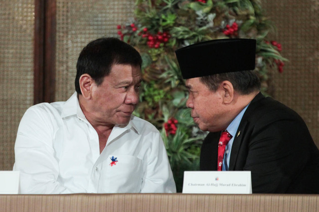 SIGNED IN NOVEMBER. President Rodrigo Duterte signed in November 2016 the executive order creating the expanded Bangsamoro Transition Commission. OPAPP photo  